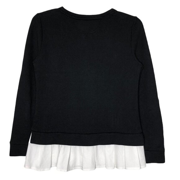 CALVIN Klein Performance Quick Dry Black Sweatshirt w/ White Ruffle - Size Small - Picture 2 of 5